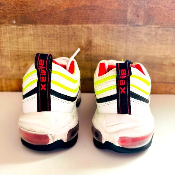 Nike Air Max 97 GS White Rush Pink Volt Sneakers - Picture 6 of 10